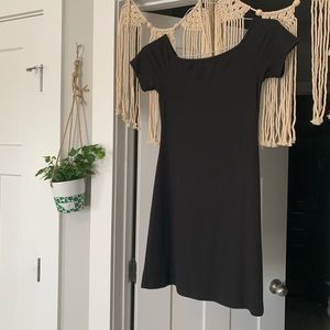 Urban Outfitters Black Ribbed Mini Dress